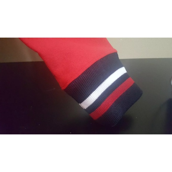 Men’s Flight Club Red Letterman Varsity Jacket M - Picture 6 of 7